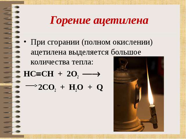 горение ацетилена